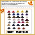thumbnail image 4 of QualitChoice Woman Fedoras Hat Cap Female Comfortable Breathable Solid Color Winter Caps Coffee 56-58cm, 4 of 6