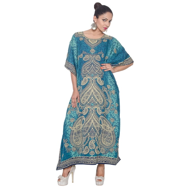 Caftans Longs pour Femmes, Robe Caftan Grande Taille, Robe de Soirée, Fête, Été, Plage, Robe d'Été, Manches Kimono, Robes Décontractées