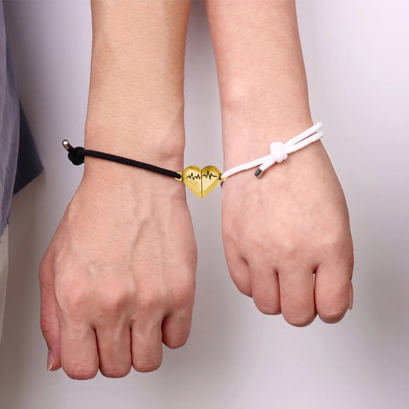 Wzzjkit Home Decor Magnet Attraction Bracelet Pendant A Pair of Bracelet Pendants Couple Souvenirs Couple Bracelets Valentine's Day Gifts