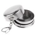 thumbnail image 2 of Tasse Pliante en Acier Inoxydable avec Porte-Clés pour Camping de Randonnée en Plein Air, 2 of 9