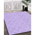 thumbnail image 3 of Ahgly Company Tapis d'Intérieur Lavable en Machine Carré Transitionnel Fleur Rose, 6 Pieds Carré, 3 of 7