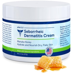 PHat 5.5 Seborrheic crème hydratante dermatite & Lotion visage pour les femmes - Rougeur apaisante pour le visage & Crème du corps - Crème visage hydratant pour peau sèche & Lotion anti-démangeaison (8oz)