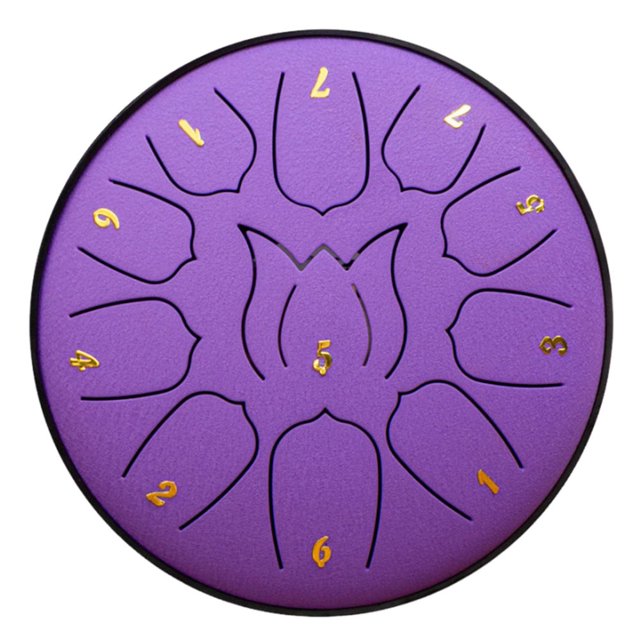 LOVEVER Tambour à Main 6 Pouces 11 Tons pour Enfants et Adultes Portable et Léger en Acier au Carbone avec Rythmes Uniques pour Expression Musicale Créative Adapté pour Jeu Solo
