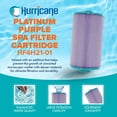 thumbnail image 2 of Hurricane Filters HF4H21 Platinum Purple Spa Filter Cartridge Replacement, 4 Pck, 2 of 7