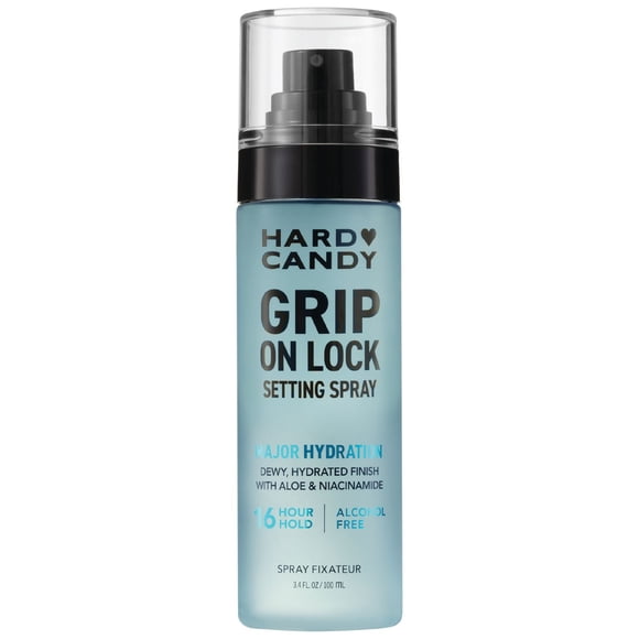 Hard Candy Grip On Lock Setting Spray, Alcohol-Free, 16 Hour Hold, Dewy Finish, Hydrating