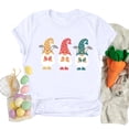thumbnail image 3 of RKSTN Hauts pour Femmes 2024 Mode Pâques Mignon Lapin Imprimé Col Rond Hauts Coupe Ample Manches Courtes Blouse Unie Hauts, 3 of 6