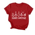 thumbnail image 2 of Amzcrzy Hauts d'Été pour Femmes Hauts de Noël Imprimés Col Rond Manches Courtes T-Shirt Haut Manches Courtes Col Rond T-Shirts pour Femmes Hauts Manches Courtes pour Femme, 2 of 4