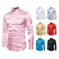 thumbnail image 4 of maskred Hauts à Manches Longues pour Hommes - Fonctionnel Anti-Froissement Durable et Chic Bonne Coupe pour Corps Normal Chemise de Travail Décontractée Rouge G, 4 of 6