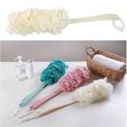 thumbnail image 2 of fastboy Bath Brush Long Handle Non-slip Shower Sponge Ball Back Scrubber Foaming Scrub Tool, Beige, 2 of 5