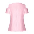 thumbnail image 4 of Yuyuzo Hauts d'Été à Épaules Dénudées pour Femmes Chemises à Manches Courtes à Illets Col Rond Blouses Décontractées Amples, 4 of 6