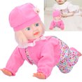 thumbnail image 4 of Electric Crawling Baby Doll, Battery Powered Multi-Functional Electric Intelligent Doll, With Interactive Function For Kids Educational Toy Girl Birthday Gift 10in S Girl,10in S, 4 of 8