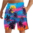 thumbnail image 3 of UVEASISHA Mens Tropical Swim Trunks Palm Tree Print Bathing Suits Drawstring Elastic Waist Board Shorts Lightweight Quick Dry Beach Shorts with Pockets Clearance Sales Multicolor XXL, 3 of 6