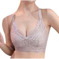 thumbnail image 1 of Women's Deep V Bralette - Floral Lace Push Up Bralette | Wireless Plunge Bra with Racerback Crop Top Design, 1 of 4