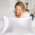 thumbnail image 4 of Nilvkv Reversible Silk Pillowcase Silk Sateen Pillowcase Pack Beauty Cooler Pillowcase, 4 of 6