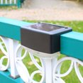 thumbnail image 5 of FRCOLOR Step Light 4pcs LED Solar Step Lights Multifunctional Lamps for Landscape Courtyard Garden Guardrail (Black, Warm Light),3.31"X2.2"X2.13", 5 of 5