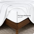 thumbnail image 4 of Bare Home Microplush Fleece Sheet Set - Ultra Soft - Deep Pocket - Twin, White, 4 of 7