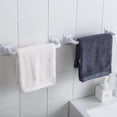 thumbnail image 3 of 12.2 Inch Towel Bar - Self-Adhesive Bathroom Towel Rack, No Drilling Required, White, 3 of 10