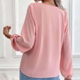 thumbnail image 4 of XZNGL Womens Long Sleeve Tops and Blouses Womens Satin Socket V-Neck Solid-Color Commute Long Sleeve Blouses Shirt Tops Womens Tops and Blouses Womens Blouses Long Sleeve, 4 of 9