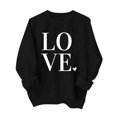 thumbnail image 2 of Meichang Sweatshirts à Col Rond pour Femmes, Sweatshirts de la Saint-Valentin, Sweatshirts Graphiques Cœur, Manches Longues Décontractées, Coupe Ample, Vacances, 2 of 3