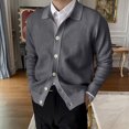 thumbnail image 1 of Mikilon Cardigan en Tricot à Revers pour Homme, Chandail Ajusté Élastique, 1 of 3