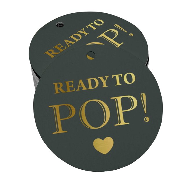 Inkdotpot Gold Foil Paper Hang Tags Ready To Pop Baby Shower Favor Tags 50 Pieces