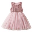 thumbnail image 1 of WEAIXIMIUNG Robes Ado Été Courtes Tout-Petits Filles Sans Manches Imprimés Robe Danse Fête Robes Vêtements 5-6 Ans, 1 of 7