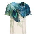 thumbnail image 3 of RKSTN Chemises pour Hommes Manches Courtes Décontractées Mode Col Rond Chandail à Enfiler T-Shirt Imprimé Hauts à Manches Courtes Chemises Hawaïennes pour Hommes, 3 of 4