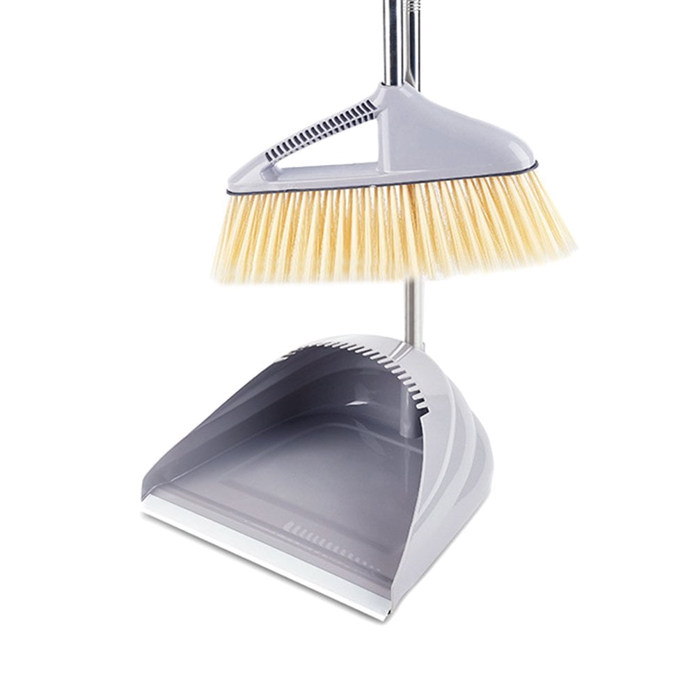 Broom And Dustpan Set Standing Upright Dust Pan Long Handle Lobby Broom