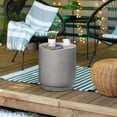 thumbnail image 2 of HOMCOM 17" Round Side Table for Indoor and Outdoor, Light Grey, 2 of 10