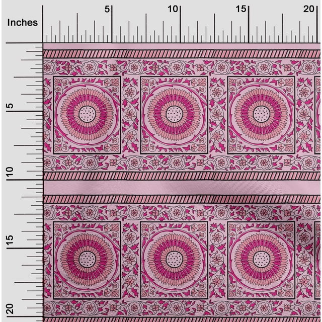 oneOone Tissu Polyester Lycra Feuilles & Floral Imprimé Bloc Tissu BTY 56 Pouces de Large