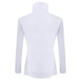 thumbnail image 4 of MSJUHEG Womens Tops Plus Size Tops For Women Autumn And Winter Solid Color High-Neck Basic Base Shirt Workout Tops For Women White Xl, 4 of 5