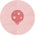 thumbnail image 1 of Ahgly Company Machine Washable Indoor Round Transitional Pastel Red Pink Area Rugs, 3' Round, 1 of 7