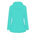 thumbnail image 3 of aohooy Manteaux de Pluie Grande Taille pour Femmes Légers à Rayures à Capuche Imperméable Extérieur Voyage Randonnée Coupe-Vent 2025 Vert,G, 3 of 4