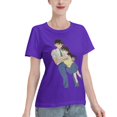 thumbnail image 2 of T-Shirt Basique à Manches Courtes pour Femmes Conan and Xiaolan, 2 of 6
