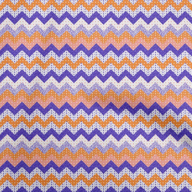oneOone Rayon Orange Fabric Chevron Sewing Material Print Fabric By The Yard 56 Inch Wide-BB