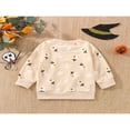 thumbnail image 4 of Infant Baby Halloween Pullover  Long Sleeve  Neck Pumpkin/Ghost Print Sweatshirt, 4 of 8