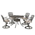 thumbnail image 1 of Homestyles Grenada Aluminum 5 Piece Outdoor Dining Set in Khaki Gray, 1 of 11