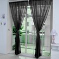 thumbnail image 2 of veasfak 2 Panel Kitchen Curtain Door Window Voile Drape Black - 200x200cm, 2 of 9