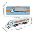 thumbnail image 2 of Alloy Car Model 1:64 Scale, Small Trailer Container Truck with Pull Back Action, Diecast Toy Car Model Ornament for Collectors, Car Model, 2 of 6