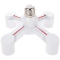 thumbnail image 1 of FRCOLOR light sockets Light Socket Splitter Lamp Socket 4-branch Adapter E26/E27 Light Bulb Extender,5.31"X5.31"X3.94", 1 of 4