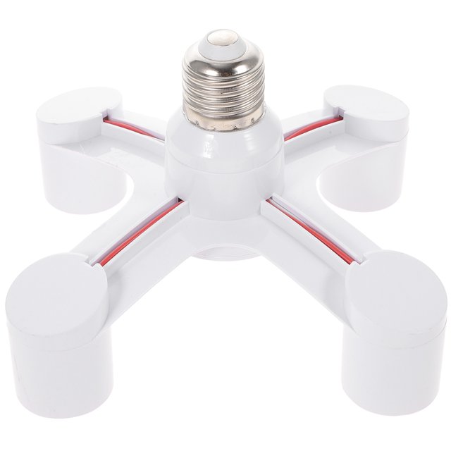 FRCOLOR light sockets Light Socket Splitter Lamp Socket 4-branch Adapter E26/E27 Light Bulb Extender,5.31"X5.31"X3.94"