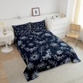 thumbnail image 3 of Erosebridal Rustic Flower Bedding Full Comforter Set, Kawaii Bat Down Comforter, Happy Halloween Decor, Breathable 3 Pieces, 3 of 8