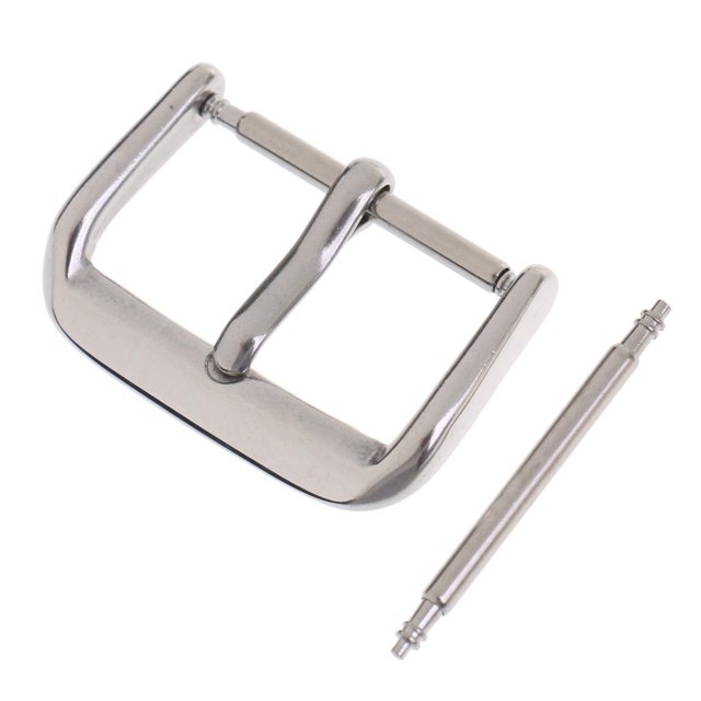 Black Buckle Strap Clasp Screw-in 18mm 20mm 22mm - , 20mm