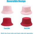 thumbnail image 2 of ORUYROP Bucket Hat for Women Men, Reversible Cotton Summer Sun Beach Fishing Cap Solid Color Style, 2 of 5
