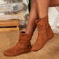 thumbnail image 4 of Qertyioot Bottes de Neige Zippées pour Femmes, Chaussures Rétro Vintage pour Femmes avec Boucle Intérieure à Fermeture Éclair et Talons Bas, 4 of 6