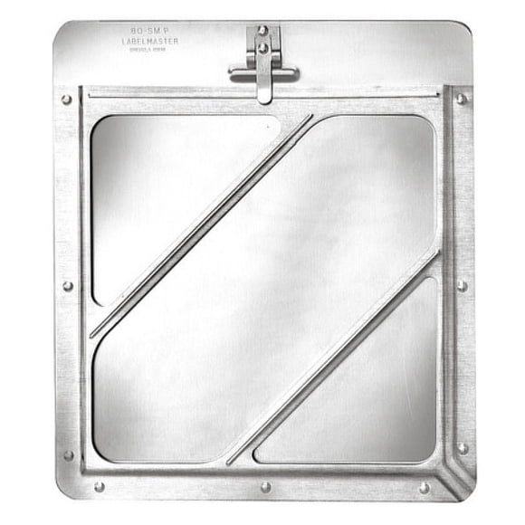 Labelmaster 80SMP97 Slidemaster Hazmat Placard Holder, Full, Brite Mill Finish