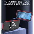 thumbnail image 2 of KOMI for Google Pixel 8A Case, with HD Tempered Glass Screen Protector, Heavy Duty Shockproof Drop Protective Rugged Tough Durable Phone Cover with Belt Clip-Red/Black, 2 of 5