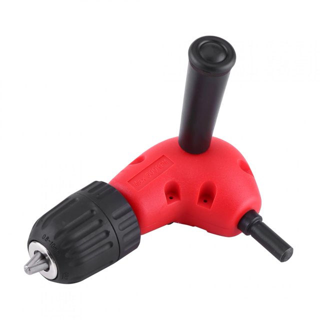 Right Angle Adapter 90 Degrees Electric Drill Attachment 9.5mm Round Shank Keyless Chuck