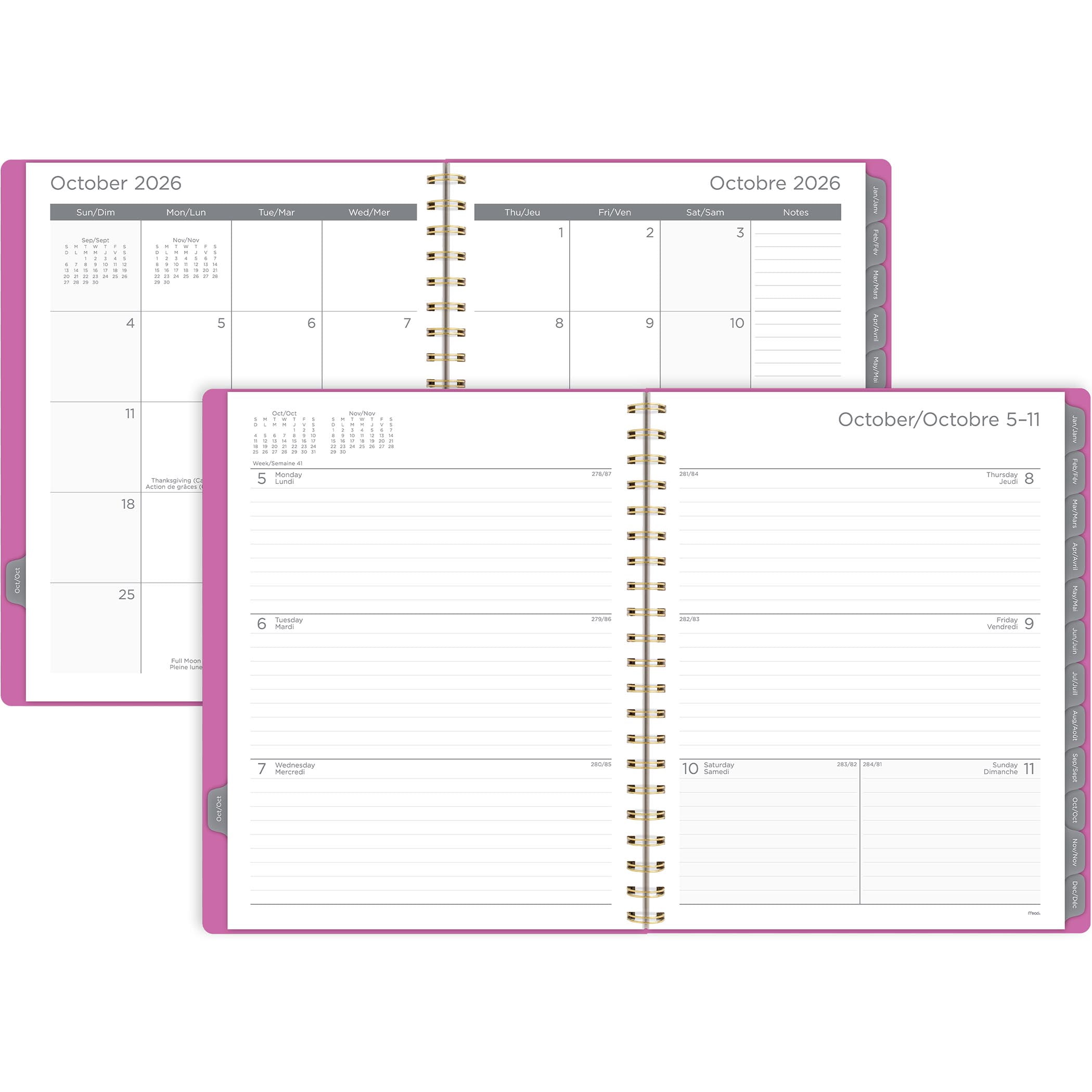 2027 Agenda hebdomadaire et mensuel Mead® Summer Blossom, grand format