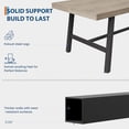 thumbnail image 4 of 78.7inch Modern Rectangular  Dining Table for 6-8 People, Large Kitchen Table with Sturdy Metal Frame, Counter for Dinner, Kitchen, Dining Room, 4 of 7